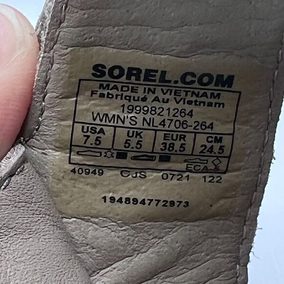 Sorel Roaming Decon Leather Slingback Sandals Tan NL4706-264 Women 7.5 Tried On - Picture 8 of 9